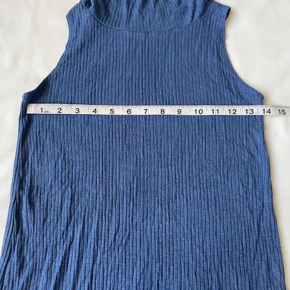 BP Sleeveless rib knit mini dress Turtleneck Dark Blue size M - Picture 5 of 6